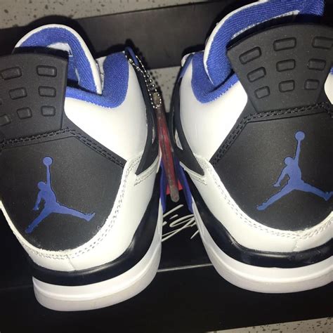 Blue and White Jordan 4’s New and Unworn... - Depop
