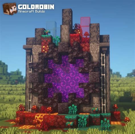 Cool Nether Portal Designs Minecraft, Minecraft Ideas Inspiration For ...