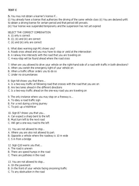 Class C Driving Test 的图像结果