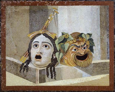 Ancient Greek Theater Masks Comedy