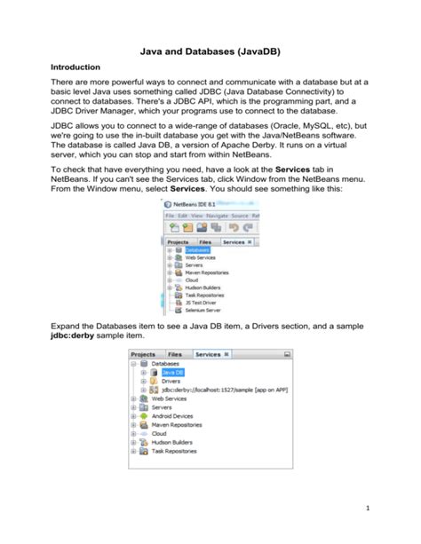 Install Java Database 的图像结果