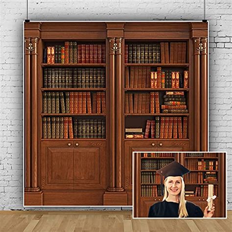 Buy Yeele Bookcase Backdrop 5x5ft /1.5 X 1.5M Wooden Bookshelf Books ...