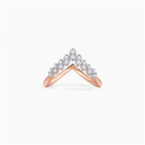 Rose Gold Cuore Diamond Vanki Ring – Heer by GIVA