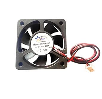 DHRUVPRO Plastic 12V Cooling Cabinet Fan Fan Square (12V 50X50X15-MM ...