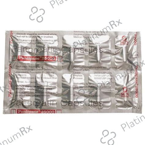 Panlipase 25000 Capsule 10s - Save 60% on Substitute Medicine