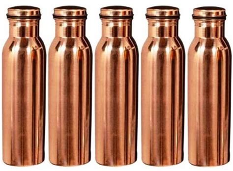 ABCS Pure Copper Water Bottle 950 ML Set of 5 (ABCS_FIVEBOTTLE ...