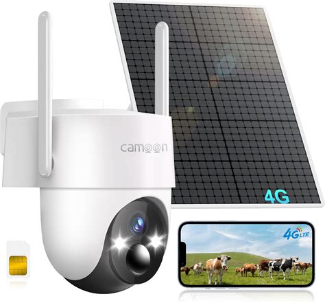 Amazon.com : 4G LTE Cellular Solar Security Camera Wireless Outdoor, No ...