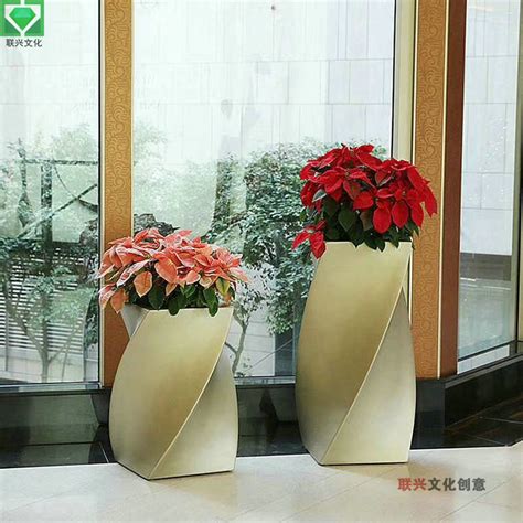 玻璃钢造型景观组合式花盆 - 深圳市海盛玻璃钢有限公司