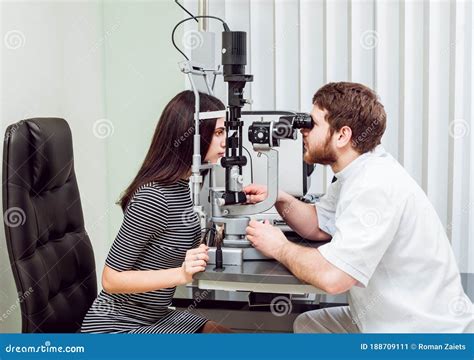 Slit Lamp Examination. Biomicroscopy of the Anterior Eye Segment Stock ...