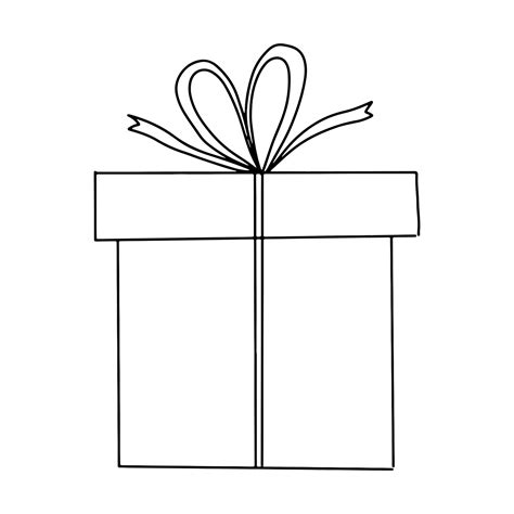 Gift Box Clip Art Black And White