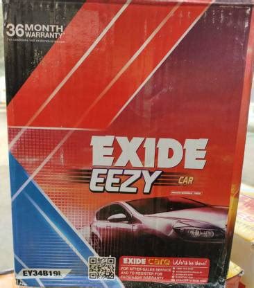 EXIDE EY34B19L Car Battery Price in India - Buy EXIDE EY34B19L Car ...