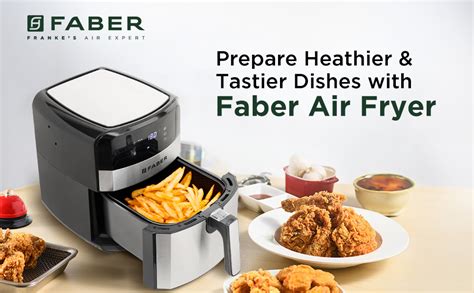 Faber 6.5L Air Fryer|Detachable Non Stick Frying Basket|8 Pre Set ...