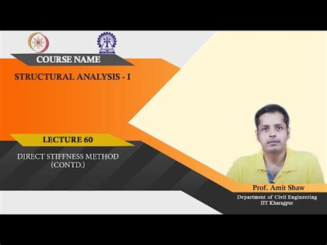 Direct Stiffness Method-4 Video Lecture - Crash Course: Civil ...