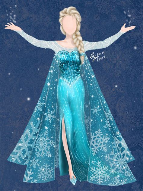 Elsa's Dress - Disney's FROZEN by gabriellayoo on deviantART | Frozen ...