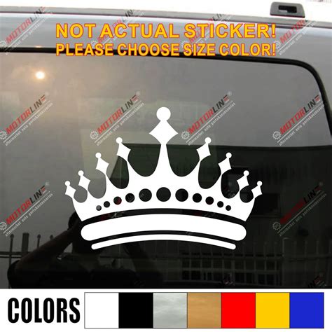 Pick Size Color Crown Prince Princess King Car Decal Sticker Vinyl Die ...