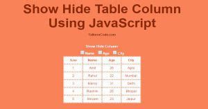 How to Delete Table Column in JavaScript 的图像结果