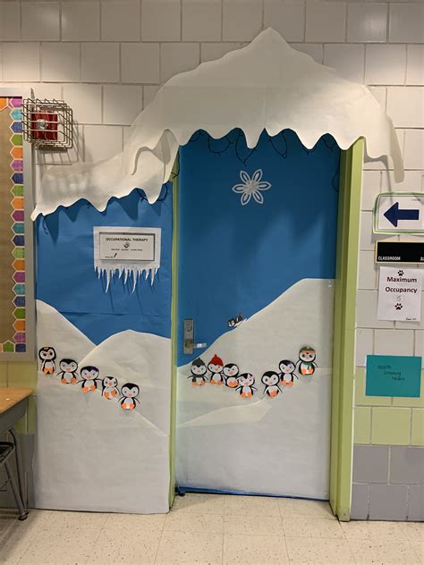 Winter classroom door – Artofit
