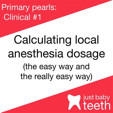 Calculating local anesthesia dosage — justbabyteeth