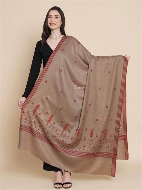Pashtush Womens, Woollen, Paisley Large Thick And Warm, Kashmiri Embro ...