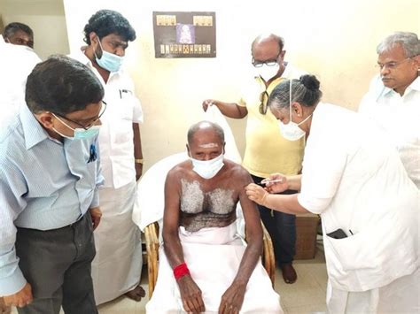 Puducherry CM takes first dose of COVD-19 vaccine
