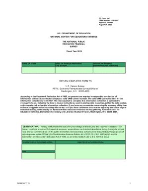 Fillable Online nces ed RETURN COMPLETED FORM TO: U.S. Census Bureau ...