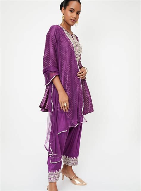 Buy Kalki x Max Women Embroidered A-Line Kurta Set Online at just Rs ...