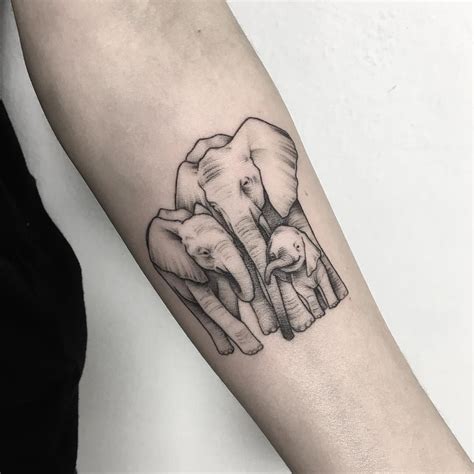 Elephant Family Tattoos
