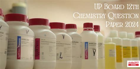 UP Board Chemistry Paper 2024, 12th Important Questions PDF