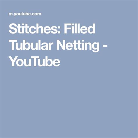 Image result for Tubular Netting Stitch Tutorial
