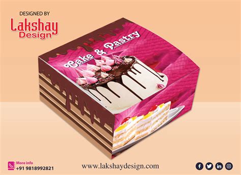 Image result for Simple Cake Box Design