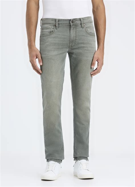 Men Grey Mid Rise Slim Fit Stretchable Jeans | Pepe Jeans India