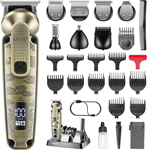 Amazon.com: VGR 095 Beard Trimmer for Men, 7 in 1 Waterproof Cordless ...