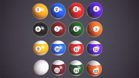 3D Billiard Balls Model - TurboSquid 1970772