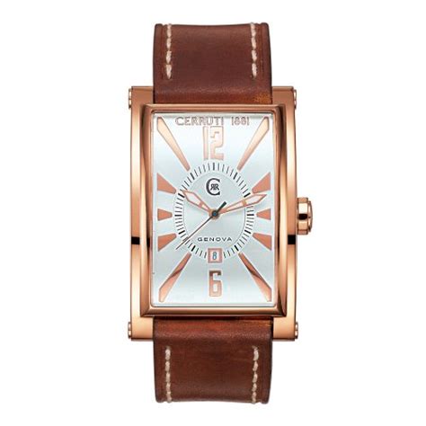 Cerruti Men's CT69051X1IR022 Genova Swiss Leather Watch : Amazon.in ...