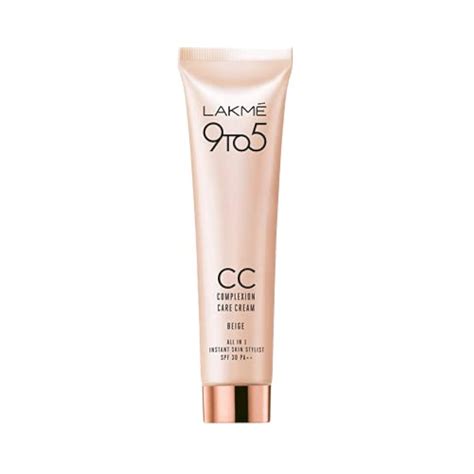 LAKMÉ 9 To 5 Cc Full Coverage Natural Cream For All Skin Types Beige ...