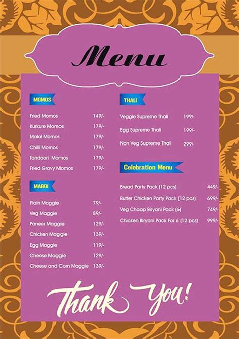 Menu at Food O' clock, Lucknow, Shop 1