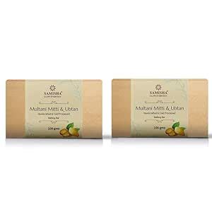 Samisha Organic Multani Mitti & Ubtan Skin Rejuvenating Bath Bar ...