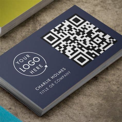 Business Cards with QR Code and Logo 的图像结果