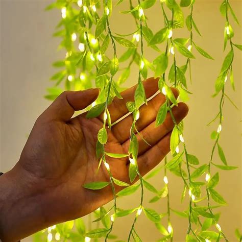Desidiya ®Artificial Leaf Curtain LED String Light, 200 LEDs, 8 Modes ...