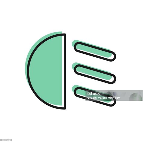 Schwarze Linie High Beam Symbol Isoliert Auf Weißem Hintergrund ...