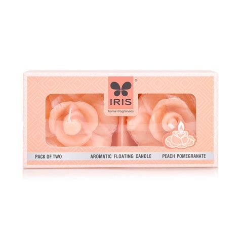 IRIS Peach Pomegranate Aromatic Floating Candles — Mango