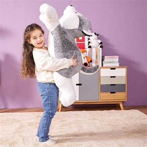 Buy Shiva Plush Husky Dog Soft Toy (75cm Large - 1 pc) for Kids and ...