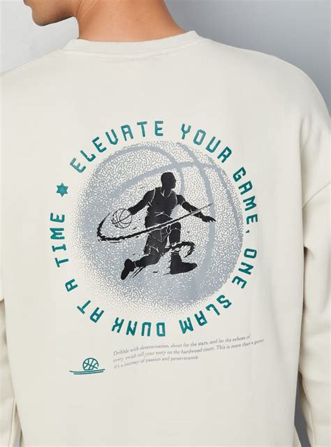 Buy Men Oversized Back Printed Sweatshirt Online at just Rs. 999.0 ...