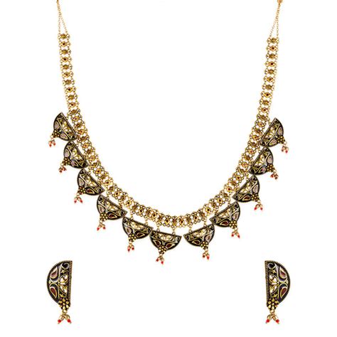 Arabian Nights Round Brass Necklace Sets – VOYLLA