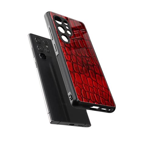 Croco Red Phone Case for Samsung Galaxy S26 Ultra | Glass Case – Boujee