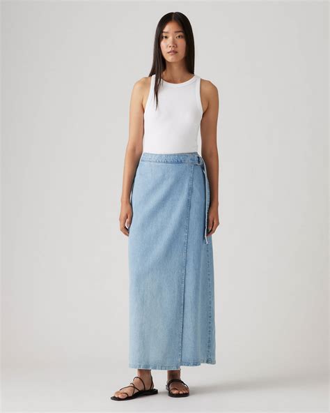 Column Wrap Skirt - Blue | Levi's® SE