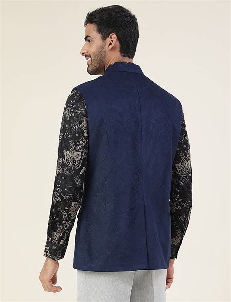 Buy Premium Embossed Sateen Tailored Fit Waistcoat at Marks & Spencer