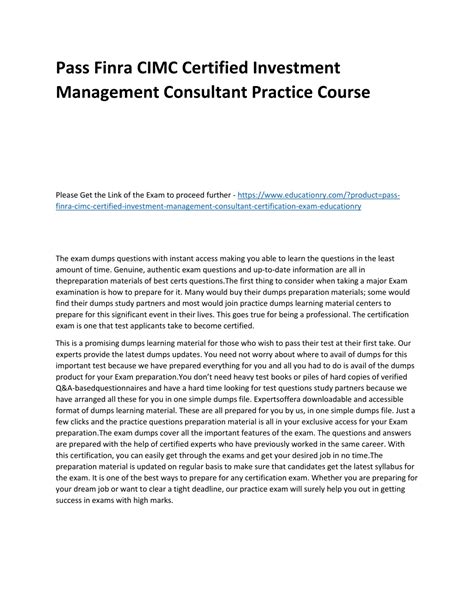 PPT - Finra CIMC Certified Investment Management Consultant PowerPoint Presentation - ID:11886825
