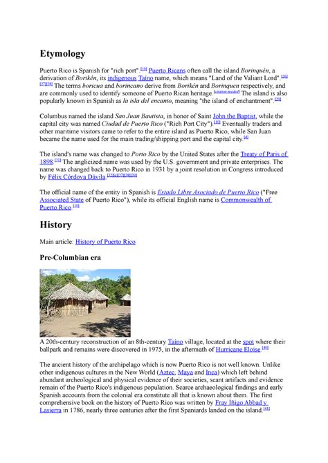 Puerto Rico - Grade: A - Etymology Puerto Rico is Spanish for "rich ...