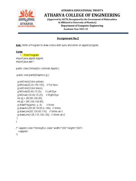 Image result for Java Applet Smiley Graphic Program